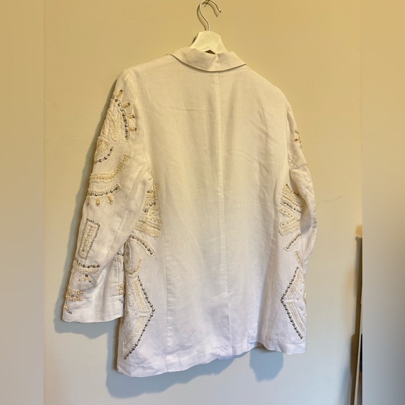 Chico's Vintage Linen Embroidered Blazer - Picture 10 of 13